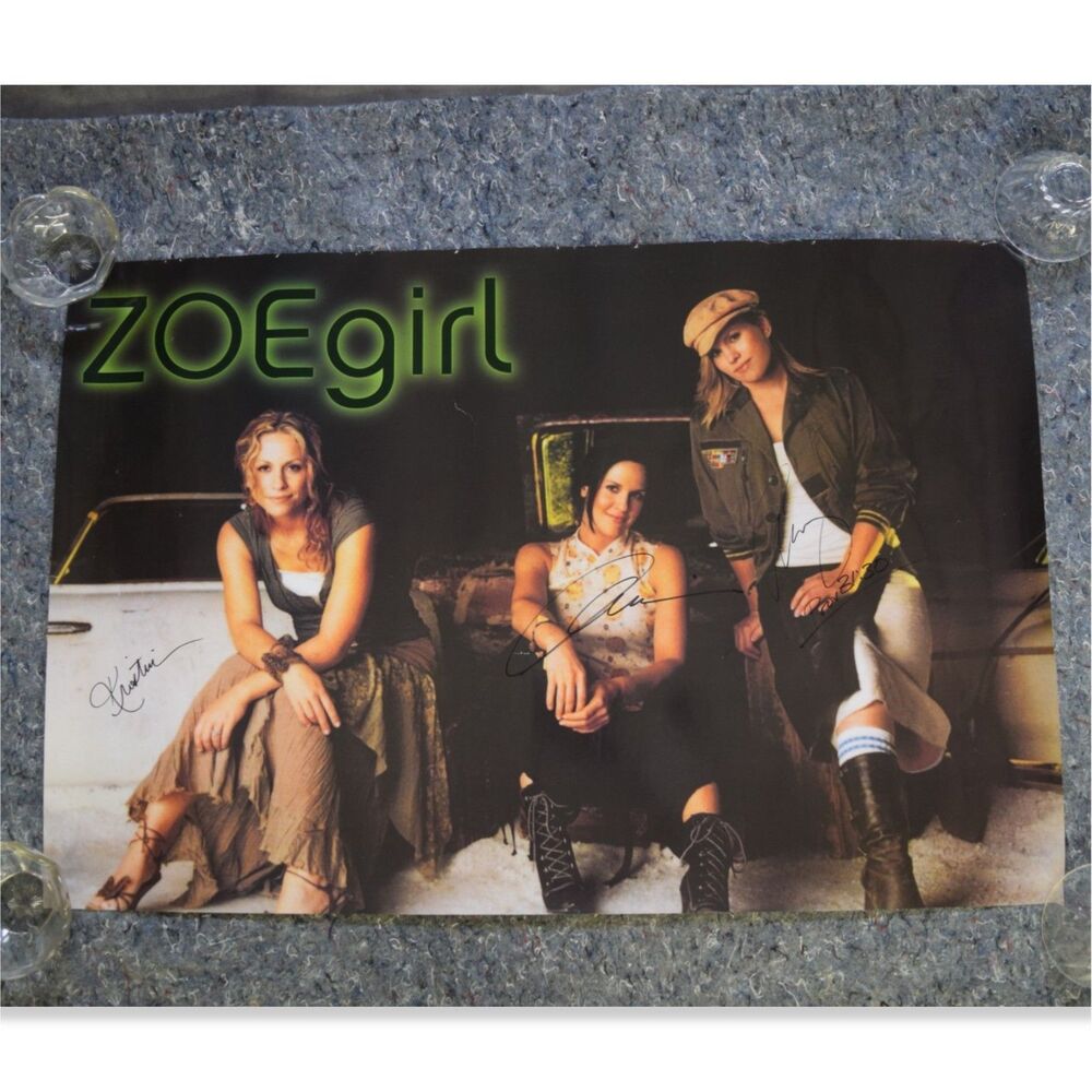 Autographed ZOEgirl 2003 You Get Me Album Poster Christian Girlband Y2K Signed